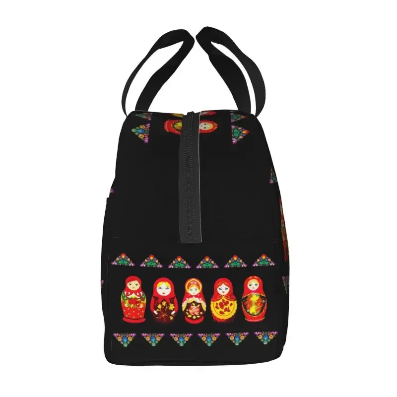 Russian Nesting Doll Matryoshka Insulated Lunch Bag for Women Portable Fashion Art Cooler Thermal Bento Box Kids School Children