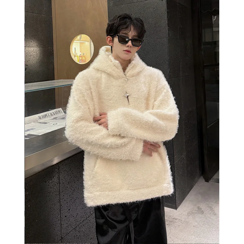 

Мужские пуловеры с меховым воротником, круглым вырезом, классическим ромбовидным узором, для повседневной носки, работы и офиса