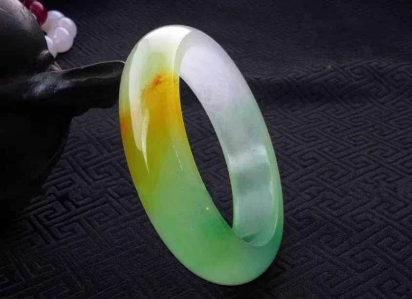 Send Certificate Burma Jade Light Green Jadeite Myanmar Certified Jades Stone Bangle Bracelet Women Lucky Amulet Gifts