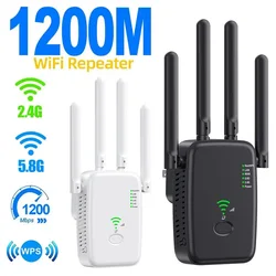 1200Mbps wzmacniacz sygnału WiFi wzmacniacz bezprzewodowego ekspandera Wi-Fi dwuzakresowy 2.4G 5GHz wzmacniacz sygnału daleki zasięg do domowego biura