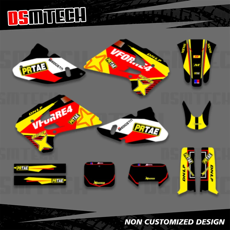 DSMTECH Graphic Decals Sticker Kits For Suzuki RMX125 RMX250 1992 1993 1994 1995 Motorcycle Graphics Stickers