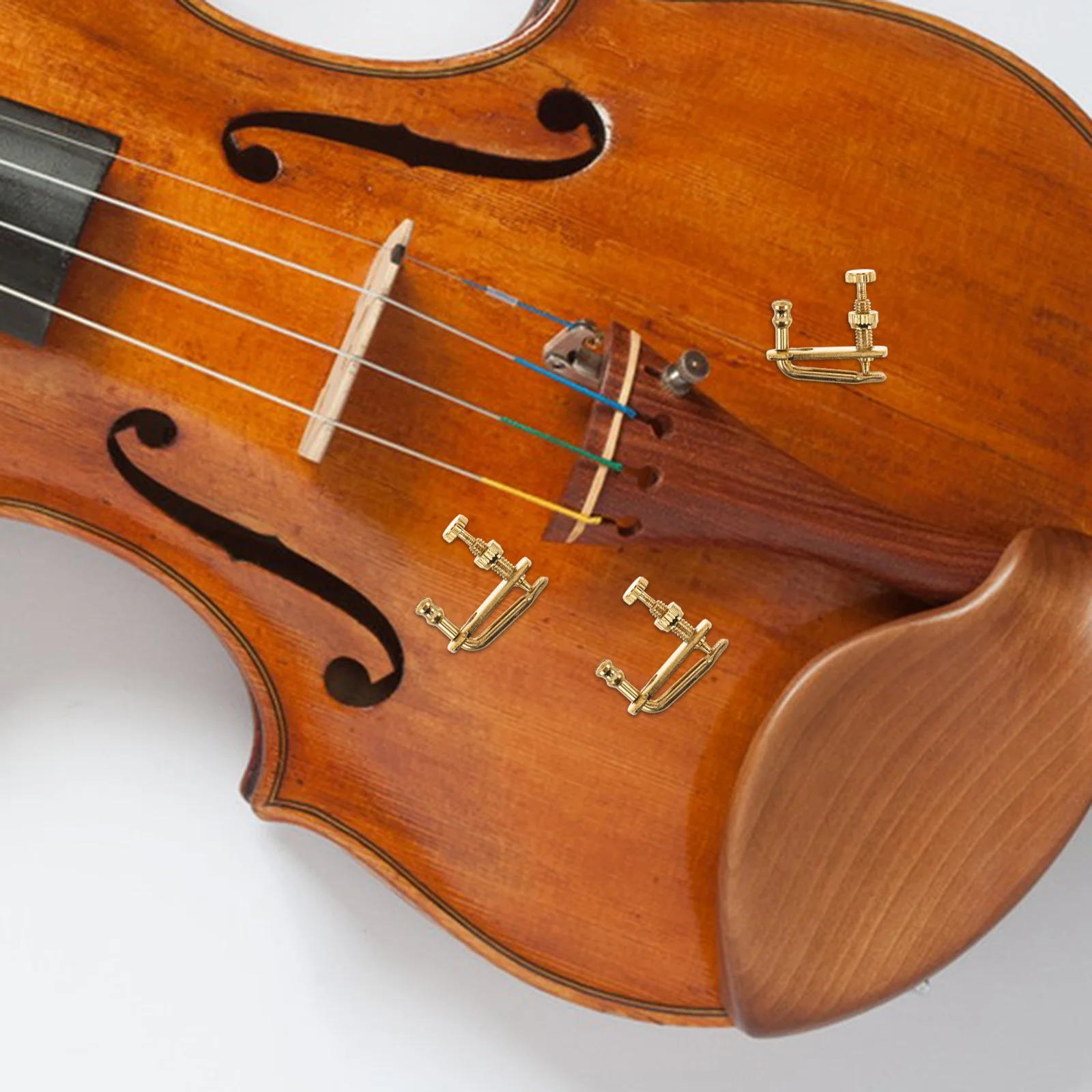 

4pcs Violin Fine Tuners Set Metal Precision Tuning Knobs For 1/2 1/4 Violin Durable Sturdy Replacement Parts Easy Installation