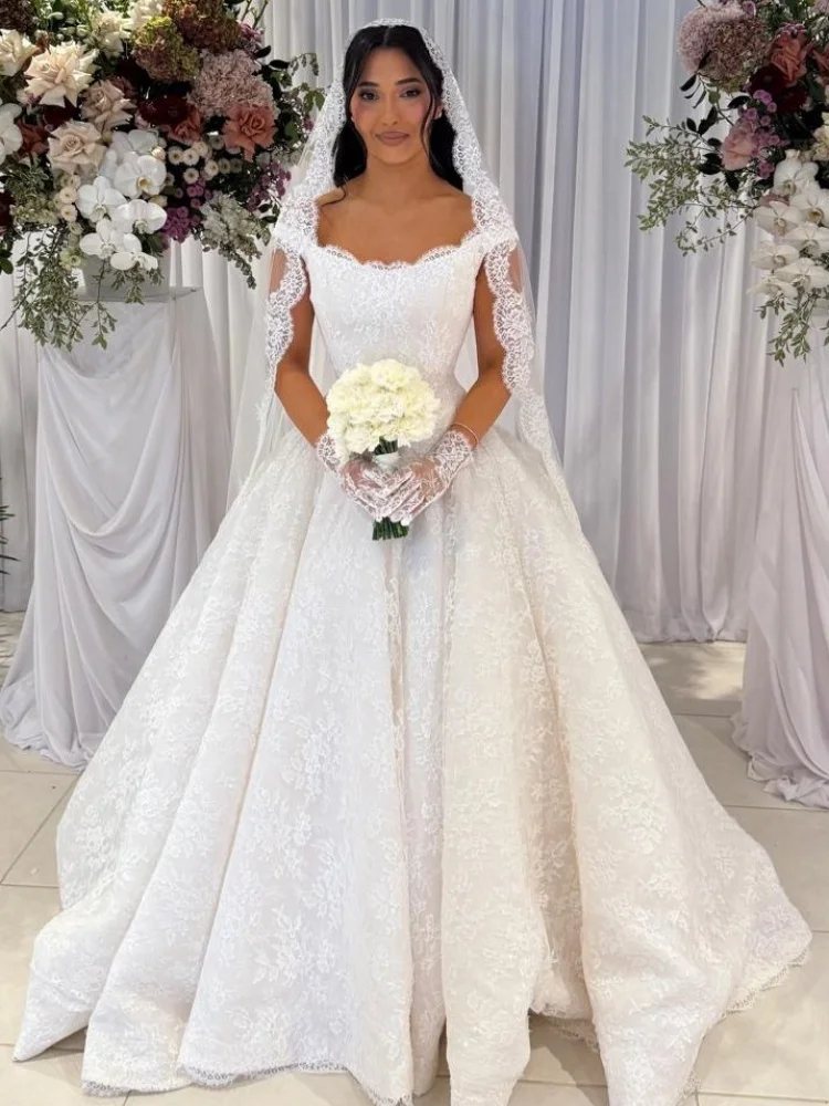 Customized2026 Wedding Dress Lace Material Romantic Slim Fit Fishtail Skirt Wedding Dress A Swing Wedding Dress Vestido De Novia