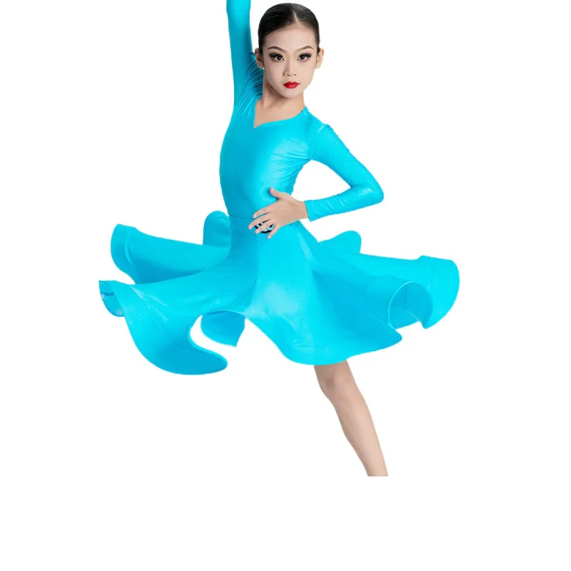 أزياء الرقص اللاتينية الجديدة أزياء المنافسة المهنية أزياء الفتيات أداء