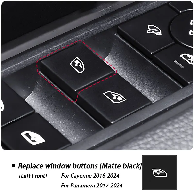 For Porsche Cayenne Panamera 2018-2020 2021 2022 2023 2024 Car Window Lifter Button Cap Windows Push Switch Button Replacement - Image 5