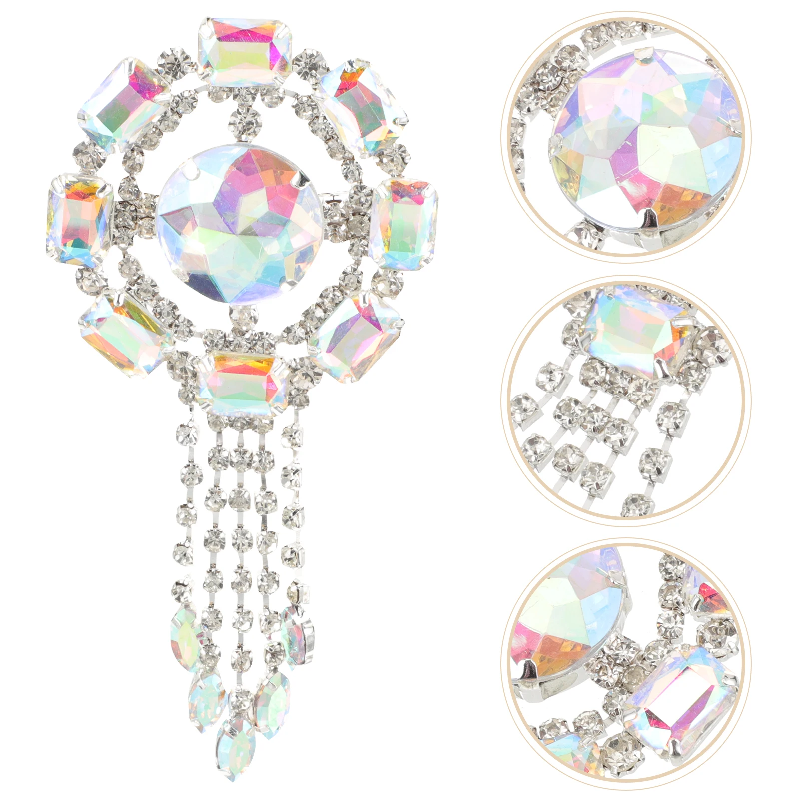 

Rhinestone Brooch Shiny Lapel Pin Decorative Breastpin Wedding Corsage Festival Gift For Women Clothing Bag Hat Backpack