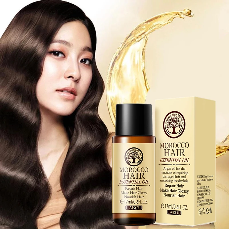 Huile d'Argan pour Traitement Capillaire, Produit Liquide pour la Perte de Cheveux, Réparation Sérum