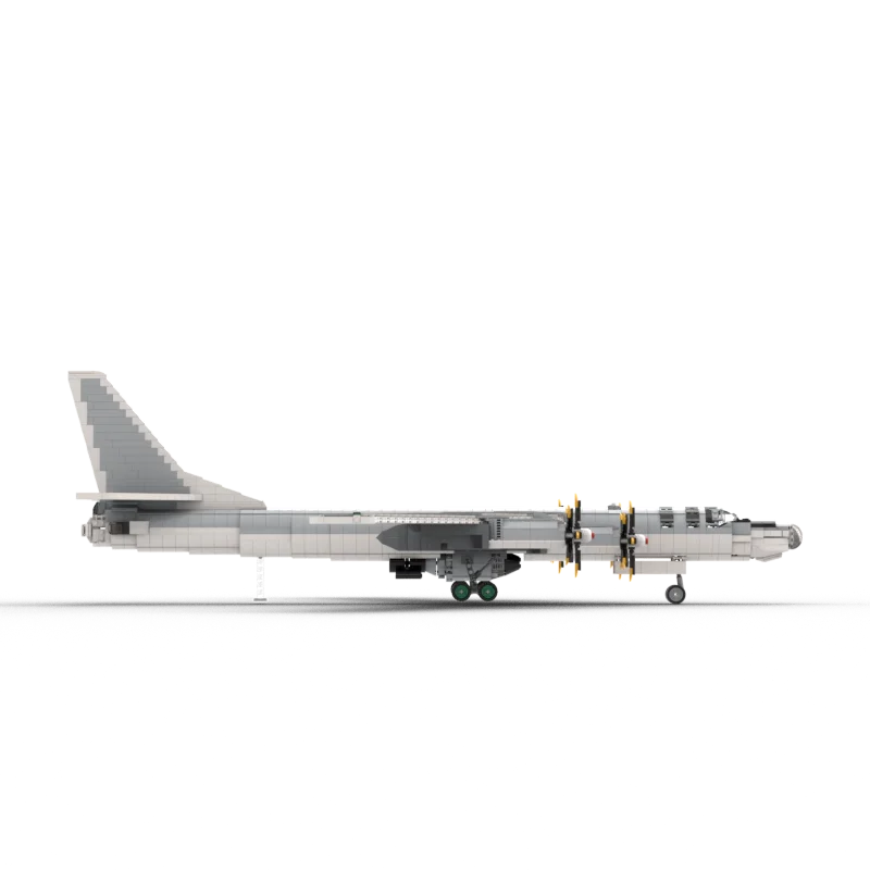 Militär flugzeug Serie hohe Schwierigkeit weiße Tu-95V Flugzeug Baustein DIY Modell Puzzle Ziegel Spielzeug Sammlung Experte Geschenk