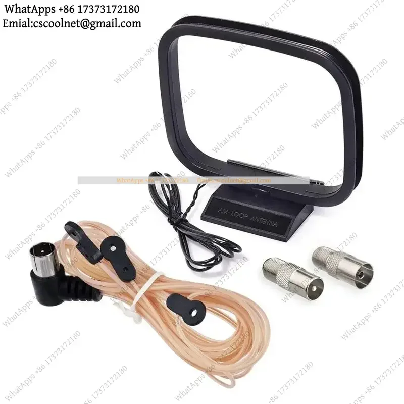 FM Radio Dipole Antenna 75 Ohm AM Loop Indoor Antenna For Car Radio Home Stereo Receiver Music Equipment