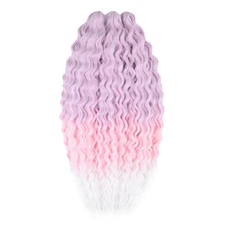 Ariel Curl Hair Water Wave Twist Crochet Hair Natural Afro Curls Synthetic Ombre Blonde 22Inch Deep Wave Braiding Hair Extension