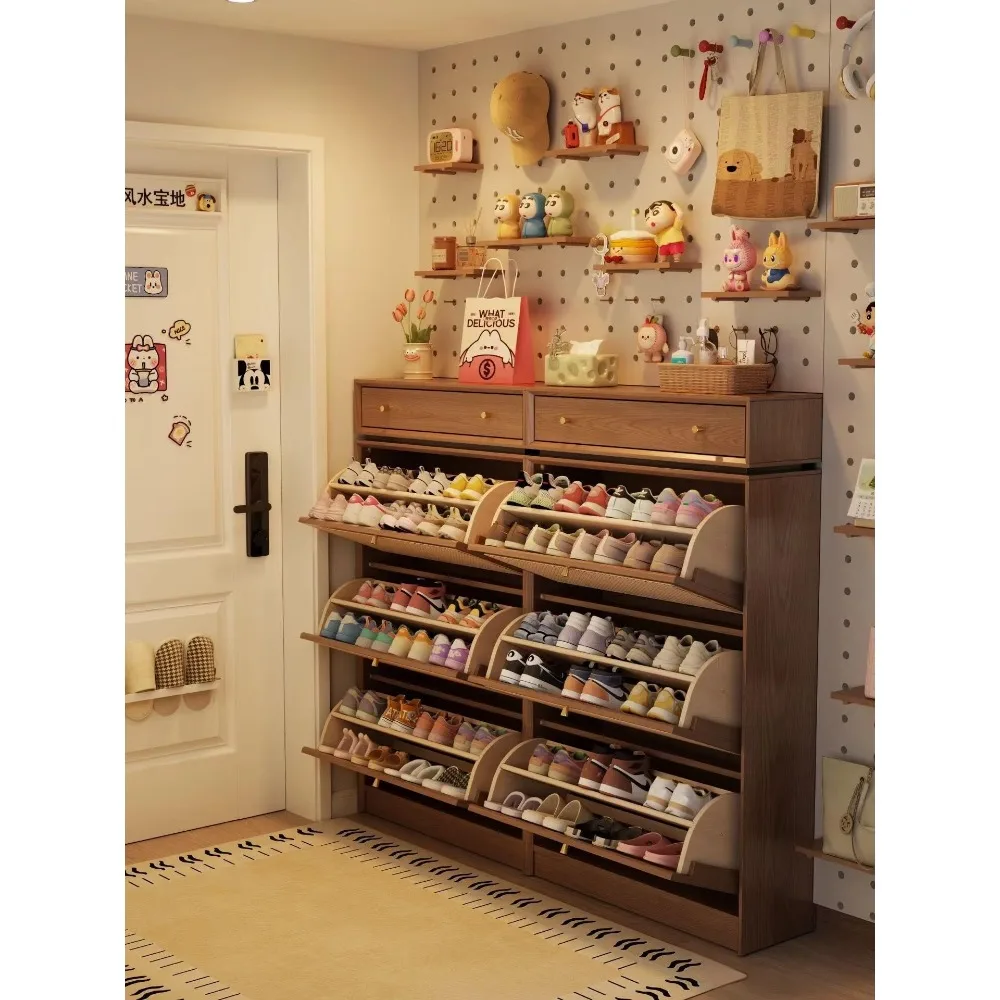 Large Capacity Entrance Shoe Cabinet, Multi-layer Shelves, Space Saving, Dust-proof Design, Suitable for Use