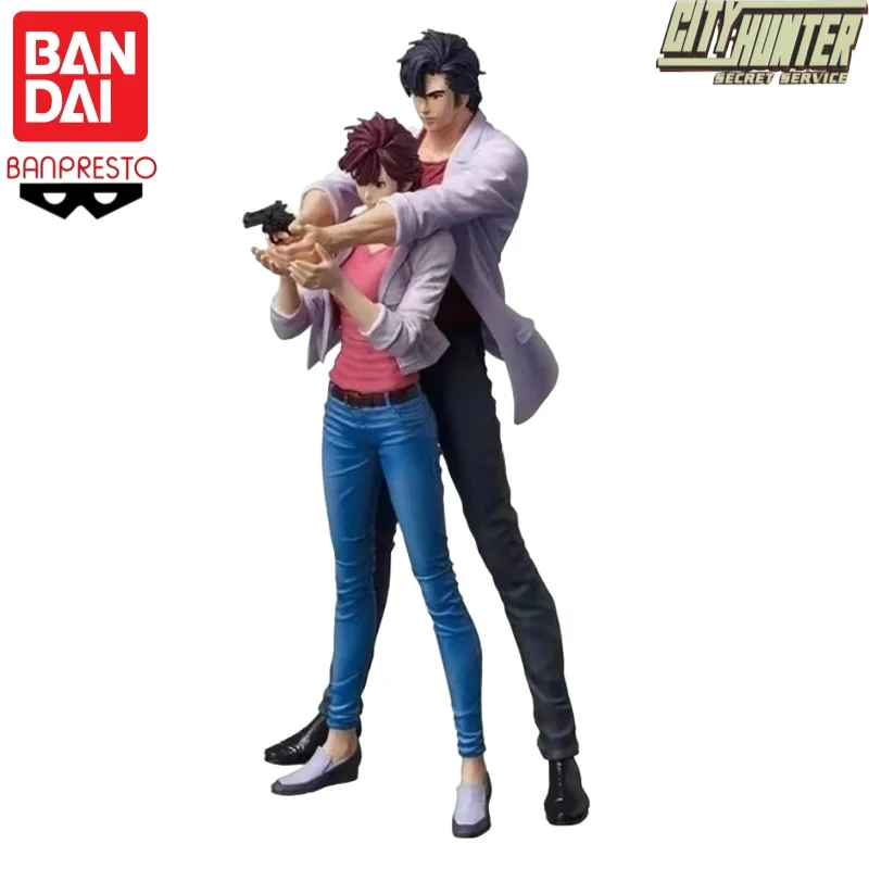 

In Stock Bandai Banpresto Original City Hunter Saeba Ryo Makimura Kaori Garage Model Toys Statue Collectible Ornaments