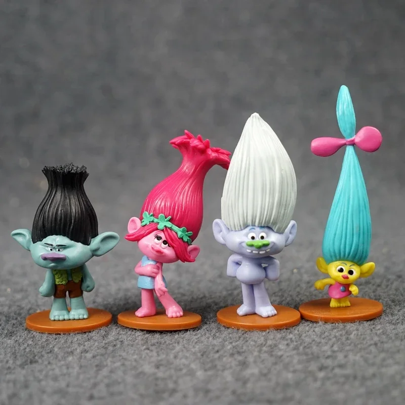 Trolls Anime Figurine Magical Hair Elf Dolls SNAPCO Creative Toy Keychain Poppy Branch Action Figure Pendant Ornaments Gifts