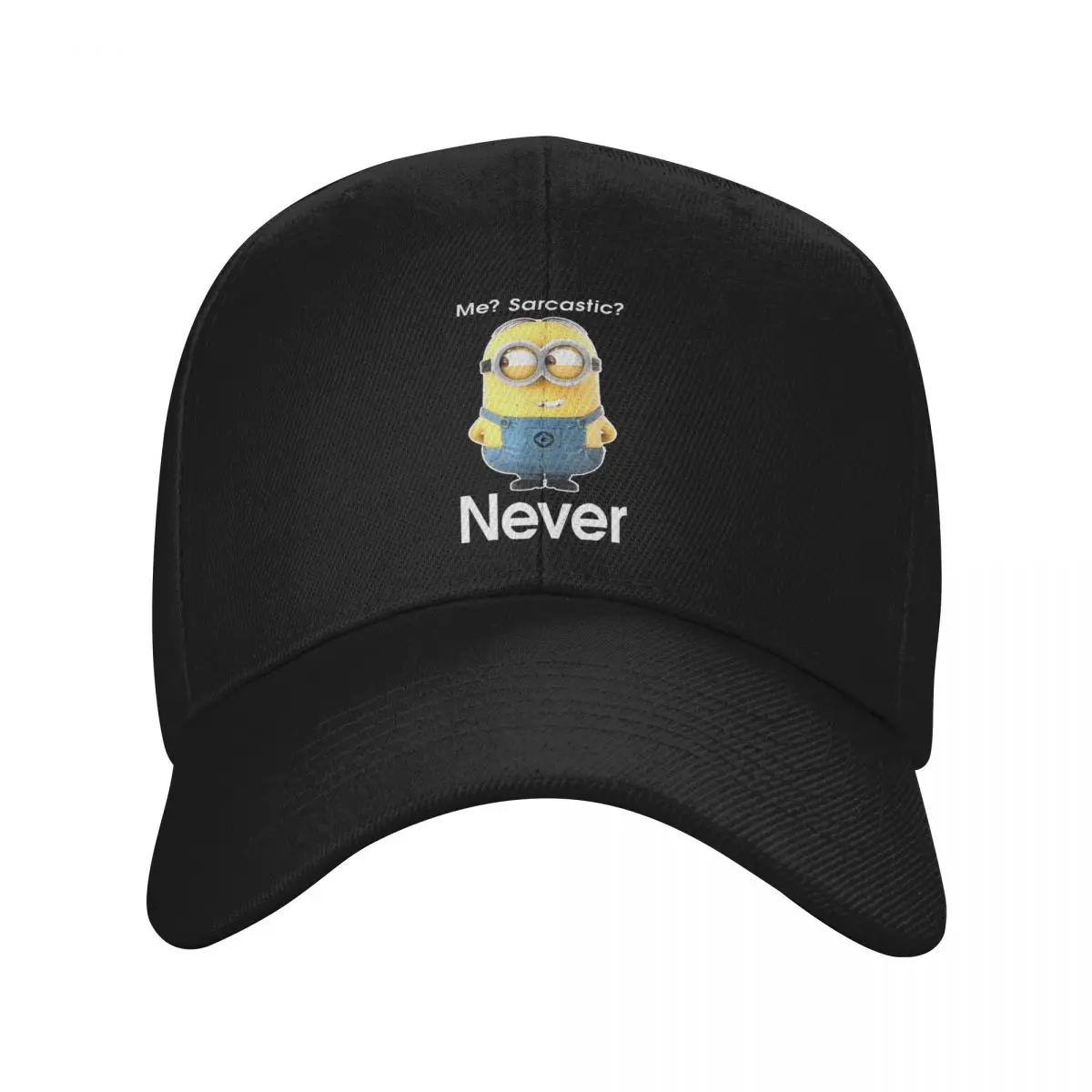 Despicable Me Minions Me Sarcastic Never Graphic Baseball Cap Outdoor Sun Caps Hat Adjustable Snapback Caps Golf Hats Summer Hat