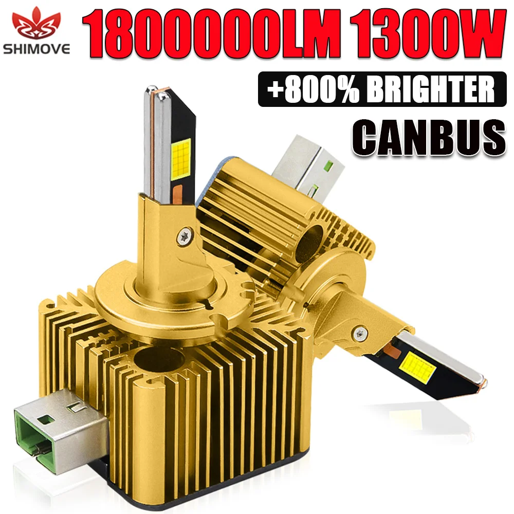 

D1S D3S Super Bright LED Car Headlights Bulbs D2R D2S D4R D4S D8S Turbo Lights 6000K Auto Lamp Plug&Play HID Conversion Kit 2026