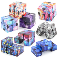 Creative Star Macaron Folding Infinity Magic Cube Pocket Flip 2x2 Magic Cube Fingertip Magic Cube Stress Relief Toys