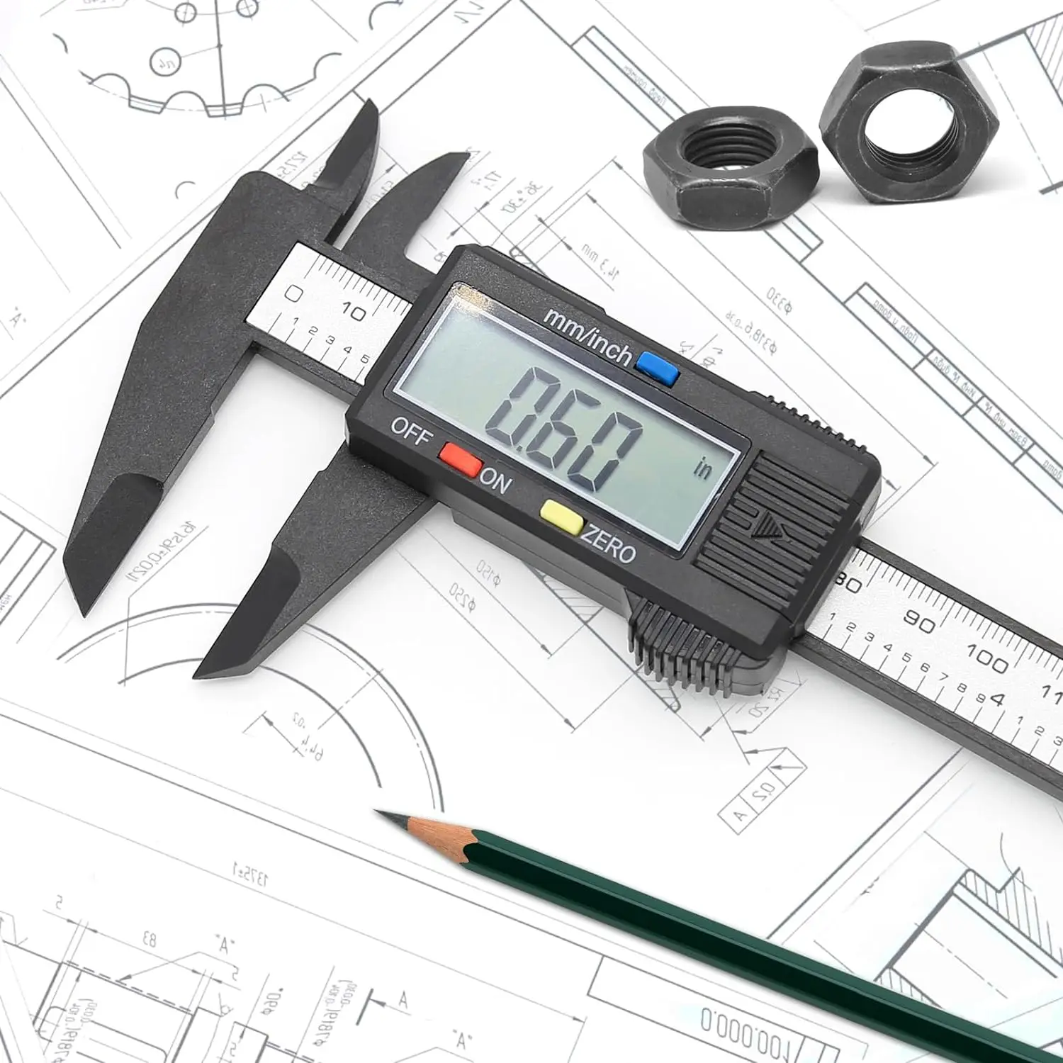 Cyfrowy zacisk pomiarowy elektroniczny noniusz 100mm kaliper mikrometr cyfrowy linijka przyrząd pomiarowy 0-150mm