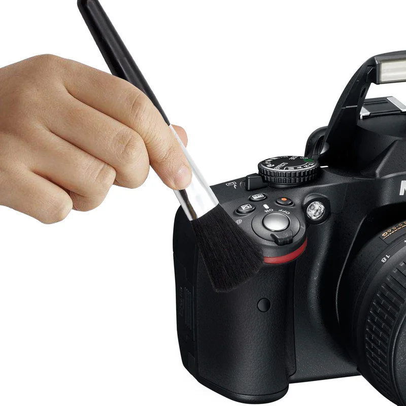 Zwarte wollen borstel