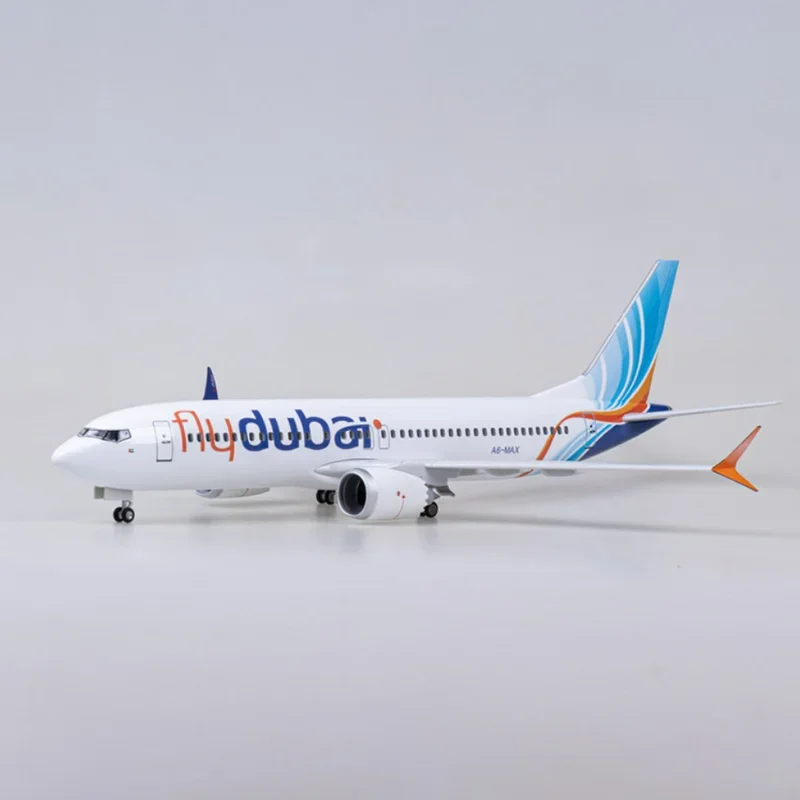 1/85 Scale 47CM Airplane 737MAX B737 MAX Aircraft Fly Dubai