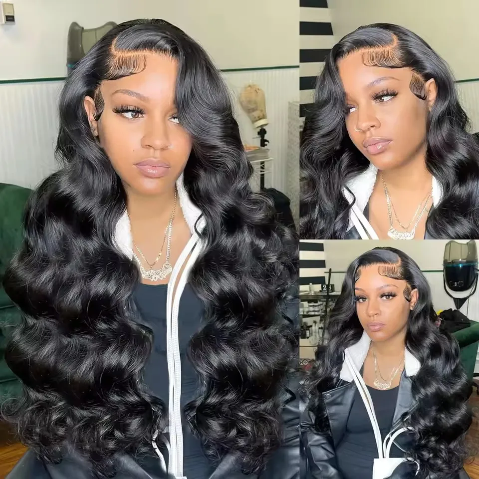 Body Wave 360 Brazilian Full Lace Wig 13x4 13x6 180 Density HD Transparent Lace Frontal Wigs For Women Remy 4x4 Lace Closure Wig