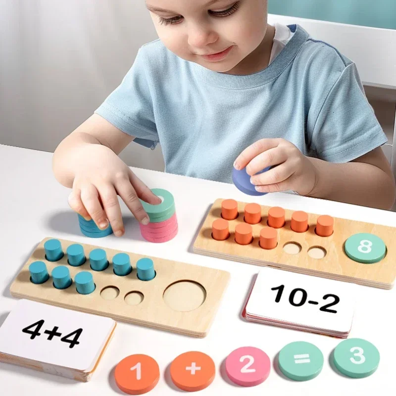 Kids Math Arithmetic Wooden Digital Decomposition Arithmetic Montessori Games Baby Early Learning Education Toys