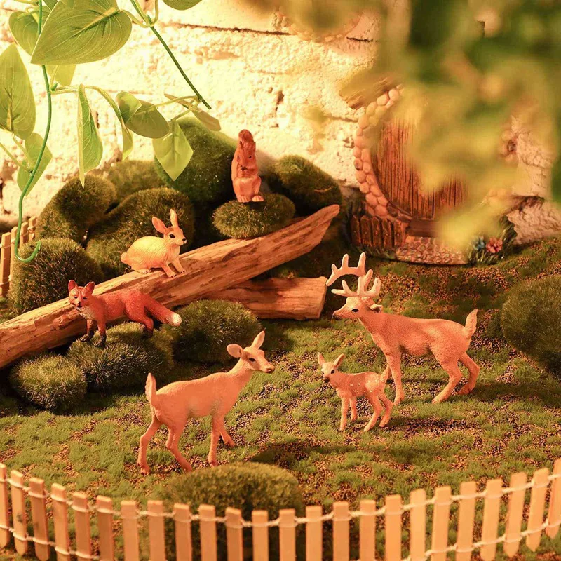 Figurines Animaux de la Forêt pour le calcul, 12 pièces, CreIndicFigAuckland SLaura rel Cerf Lapin Famille FigAuckland Jouets Miniatures