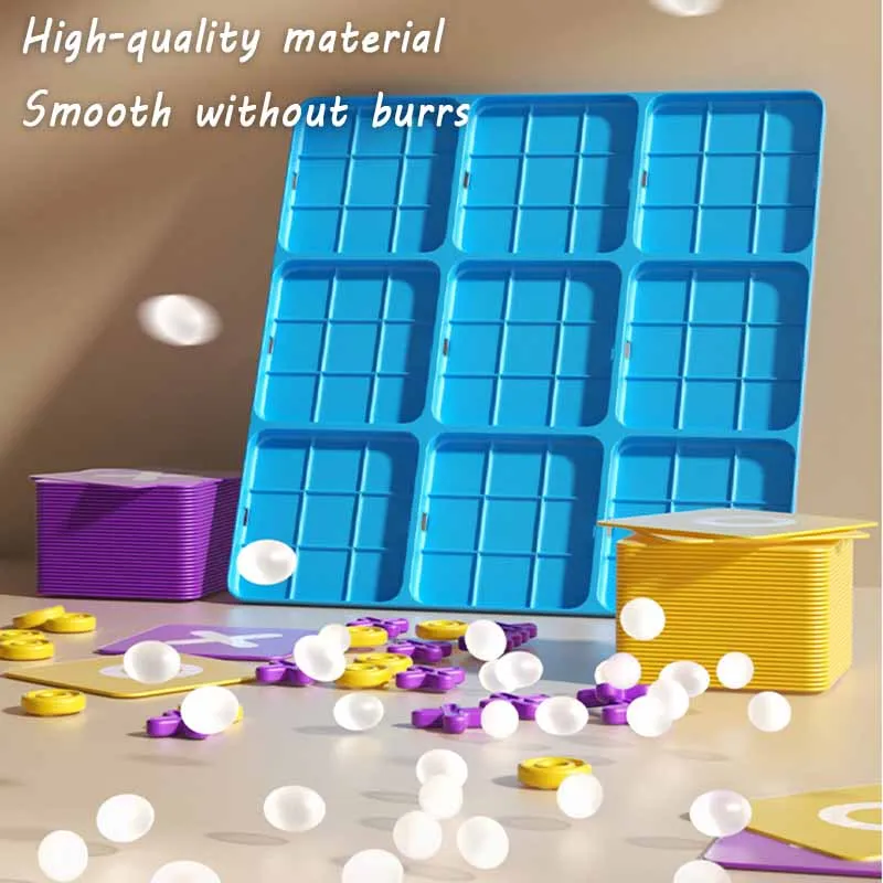Kid Tic Tac Toe Bordspellen Tafelspeelgoed Logisch denken Uitdaging Brain Teasers Ouder-kind Interactief Strategiespeelgoed Kerstcadeau