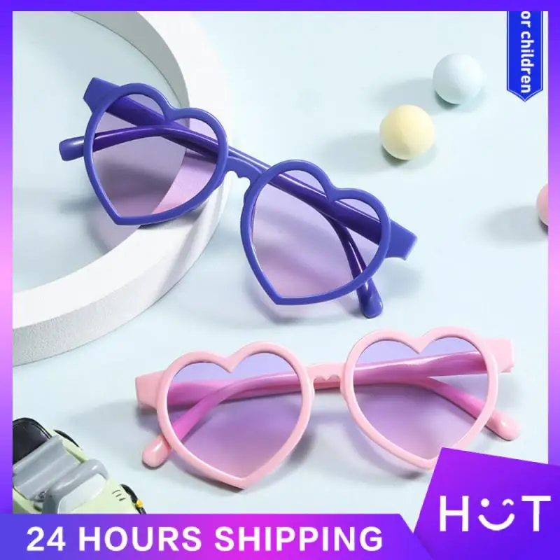 Sunglasses Shades Cute Eyeglasses Outdoor Trendy Love Heart Sunglasses Cartoon Girls Retro Love Heart Lovely Vintage Sun Glasses