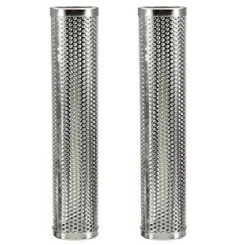 

2X Bbq Stainless Steel Accessories Meshes Perforated Mesh Smoker Tube Barbecue Grill Generator Smoker Filter Tool