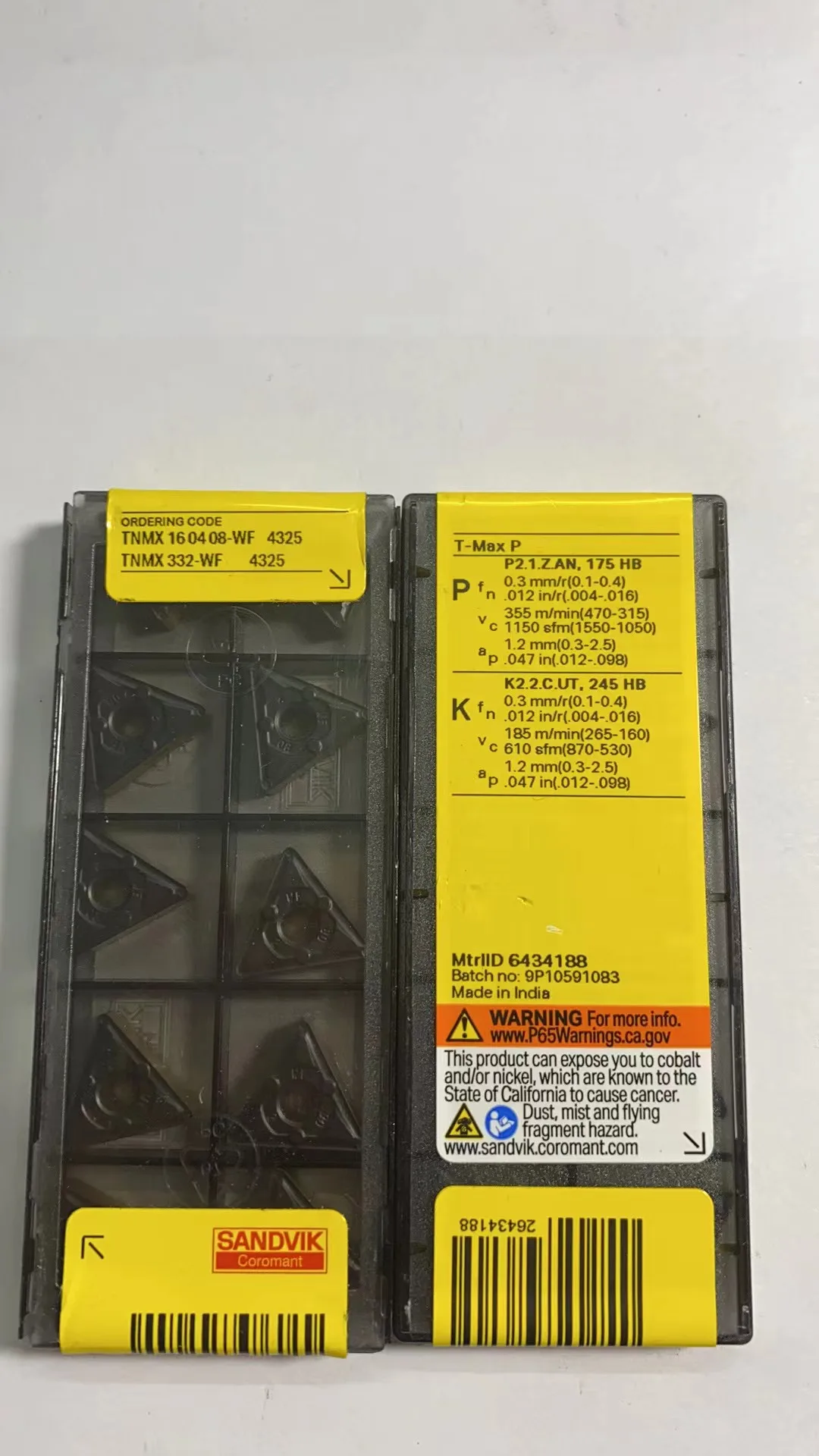 

CNC blade TNMX160408-WF 4325 Original genuine product clearance sale, only 9 boxes