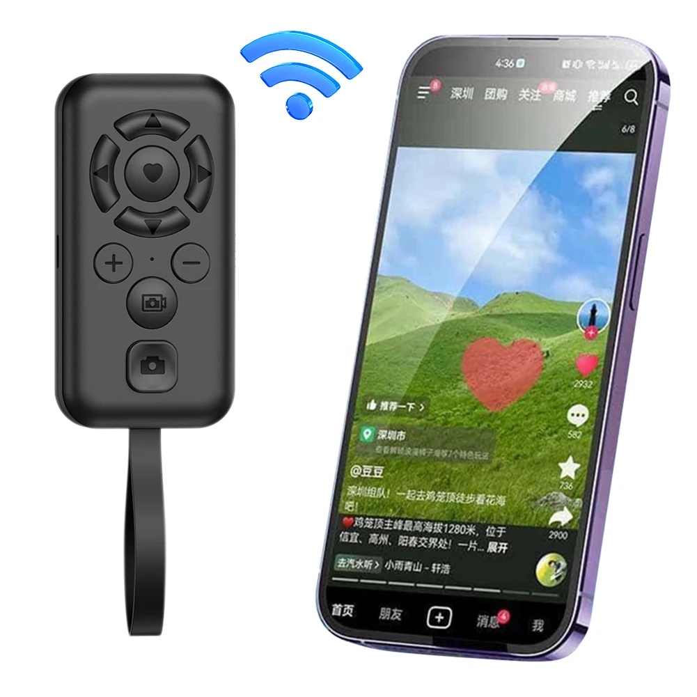 

Многофункциональная кнопка затвора BT с дистанционным управлением BT Беспроводной телефон BT 5.3 ‌ Контроллер для чтения номеров навигации содержания