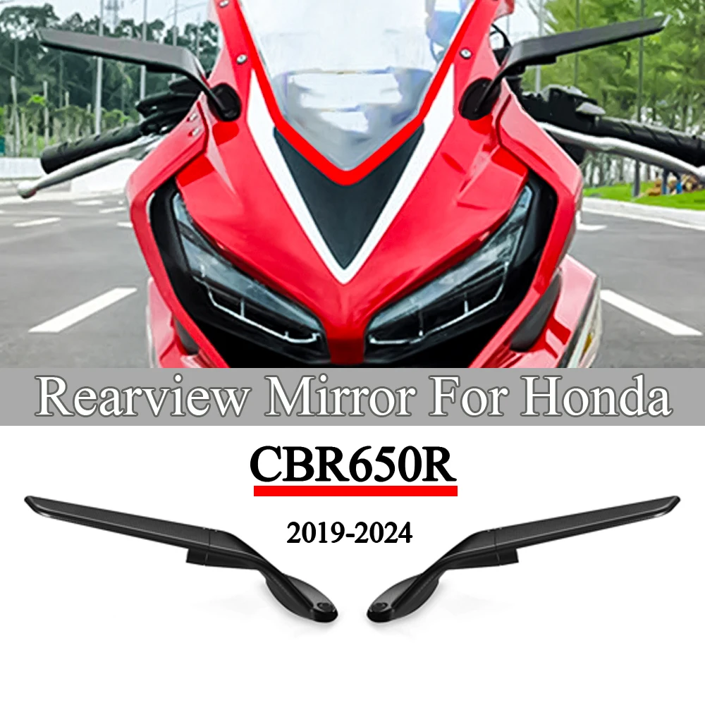 

For Honda CBR 650R CBR 650 R Rotating Fixed Rearview Mirrors CBR650R Motorcycle Sports Winglets Stealth Mirror Invisible Mirrors