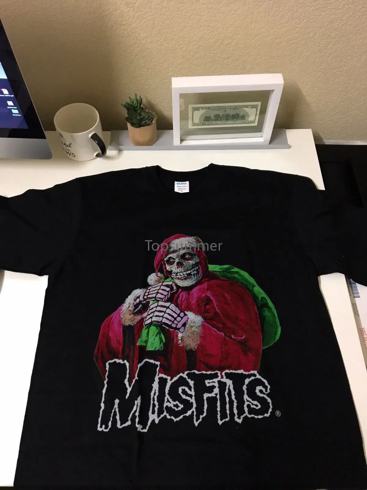 Vtg Misfits Santa Skeleton Christmas 2003 Punk Rock Rare T Shirt Repro