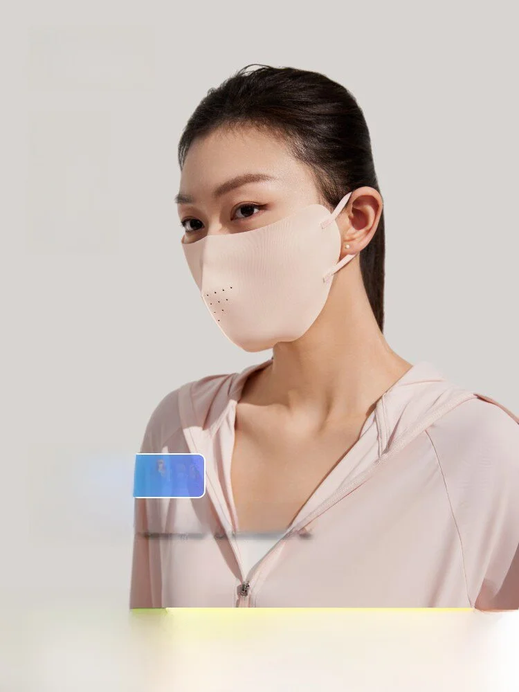 

Летняя солнцезащитная маска Bosideng с УФ-защитой, моделирующая лицо, полностью закрывающая, дышащая, с охлаждающим эффектом, из нейлона и спандекса