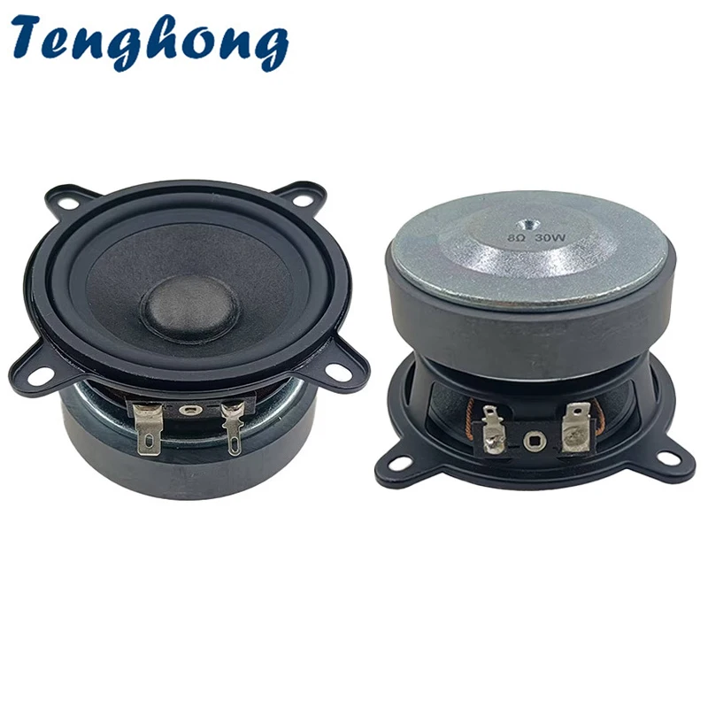 Tenghong 2 uds 3 pulgadas Faital Unidad de altavoz de graves de rango completo 8 Ohm 30W 81MM Audio HD sonido Blaster Bluetooth bajo altavoz para el hogar