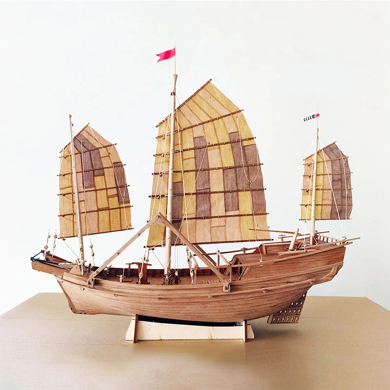 

1/65 Wooden Kit Guangchuan Shanzhang Chinese Sailboat Model Assembly Kit