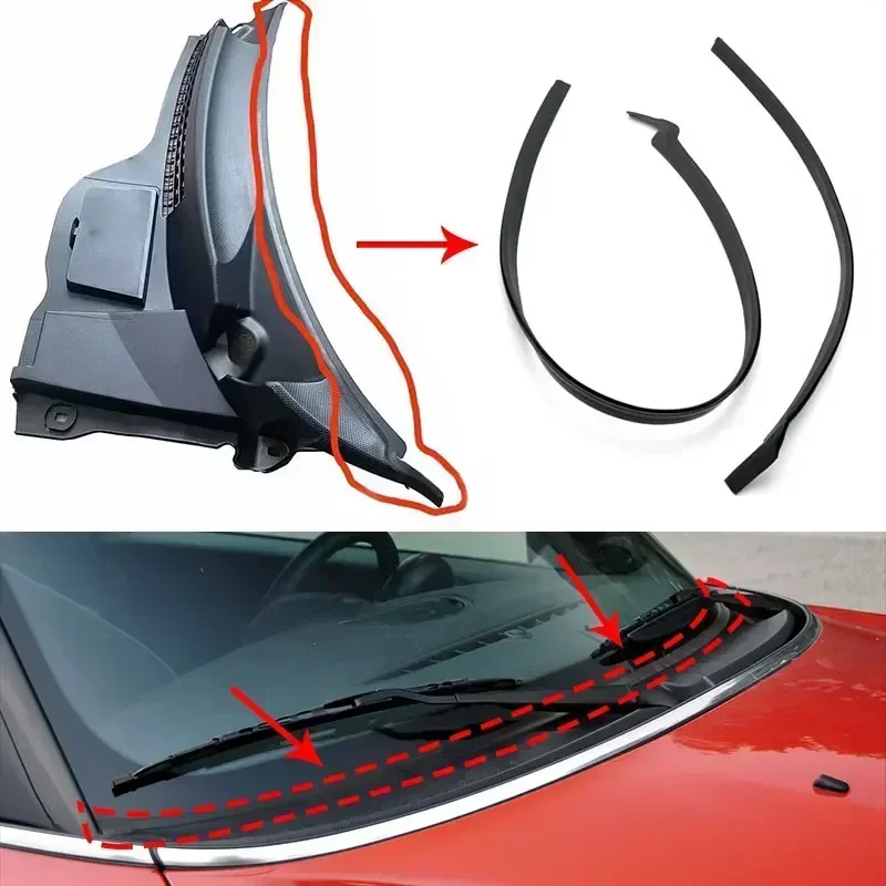 LHD Auto Cowl Molding Voorruit Cover Strip Panel Trim Tochtstrip Afdichting Voor BMW MINI Cooper S R55 R56 R57 2006-2015