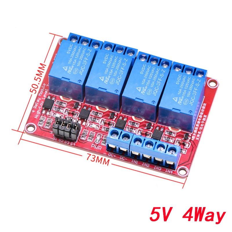 1 2 4 6 8 Channel 5V 12V 24V Relay Module Board Shield with Optocoupler Support High and Low Level Trigger for Arduino