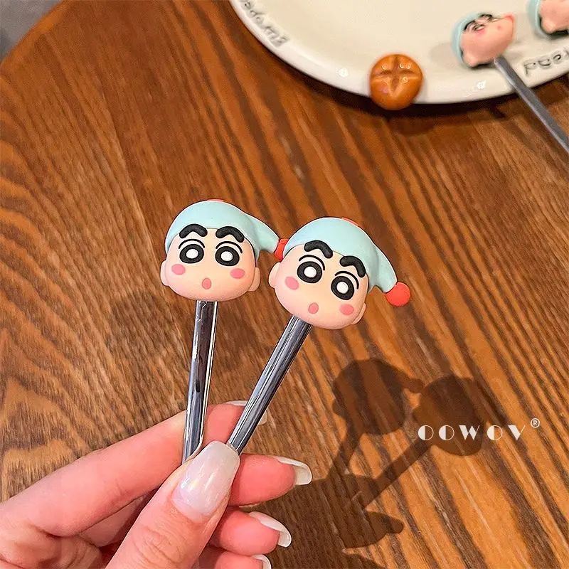 Crayon Shin‑chan 304 Stainless Steel Spoon Cartoon Cute Handle Soup Spoon Food Grade Tableware Home Kitchen Decor Gift 2026 view 6