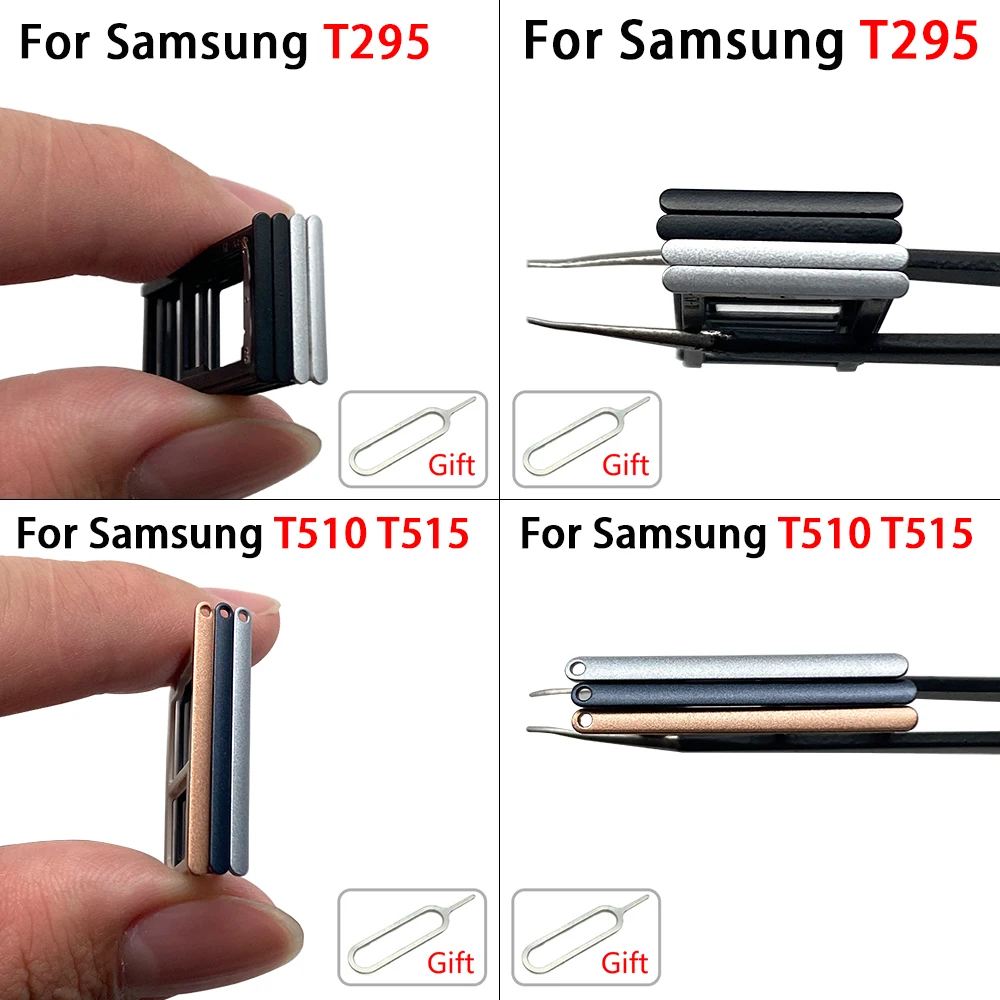 

For Samsung Galaxy Tab T295 T510 T515 Card Tray New SIM Chip Micro SD Slot Adapter Holder Drawer Socket Repair Parts