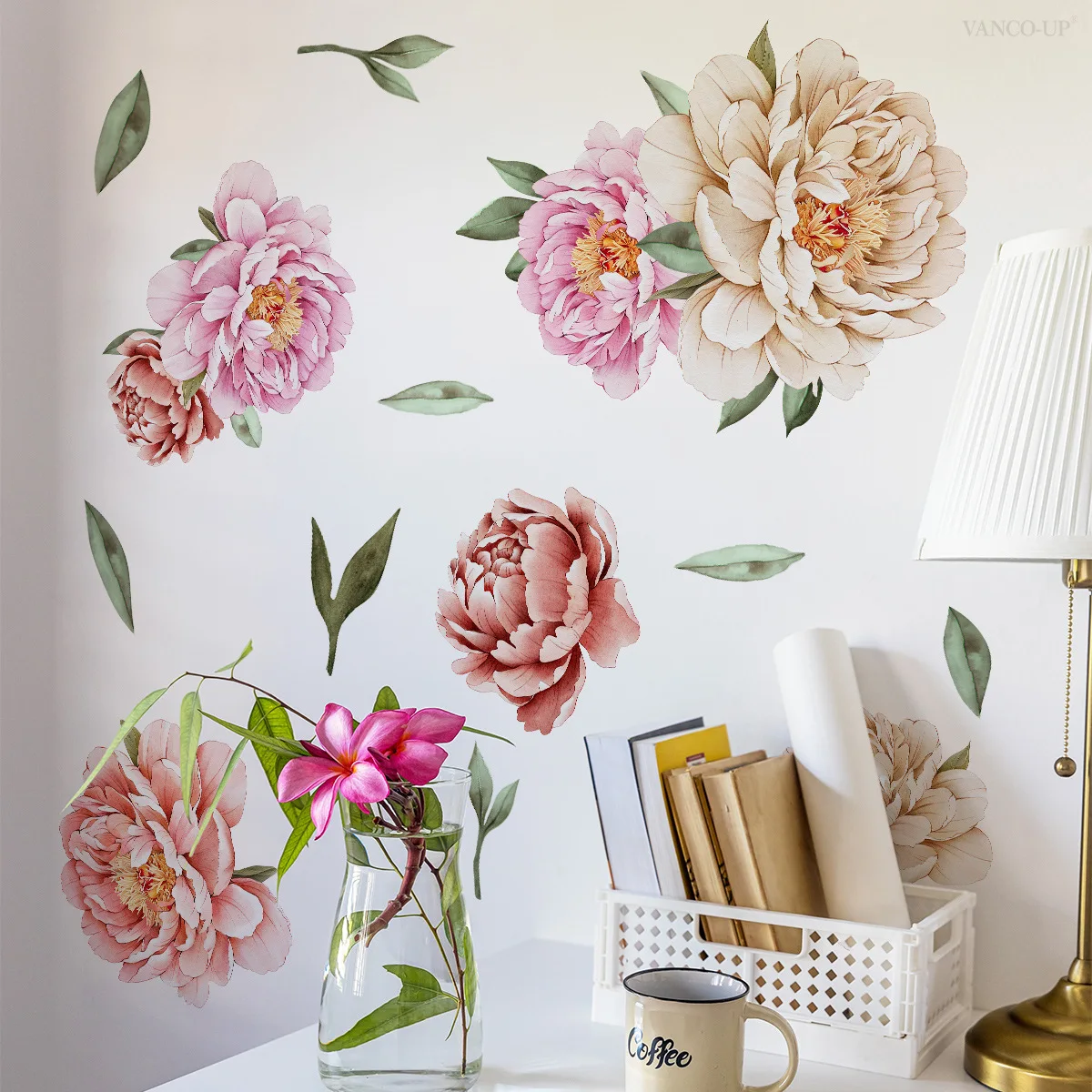 

Non-PVC Floral Wall Decals - Self-Adhesive No-Residue Flower Stickers for Living Room & Bedroom Decor