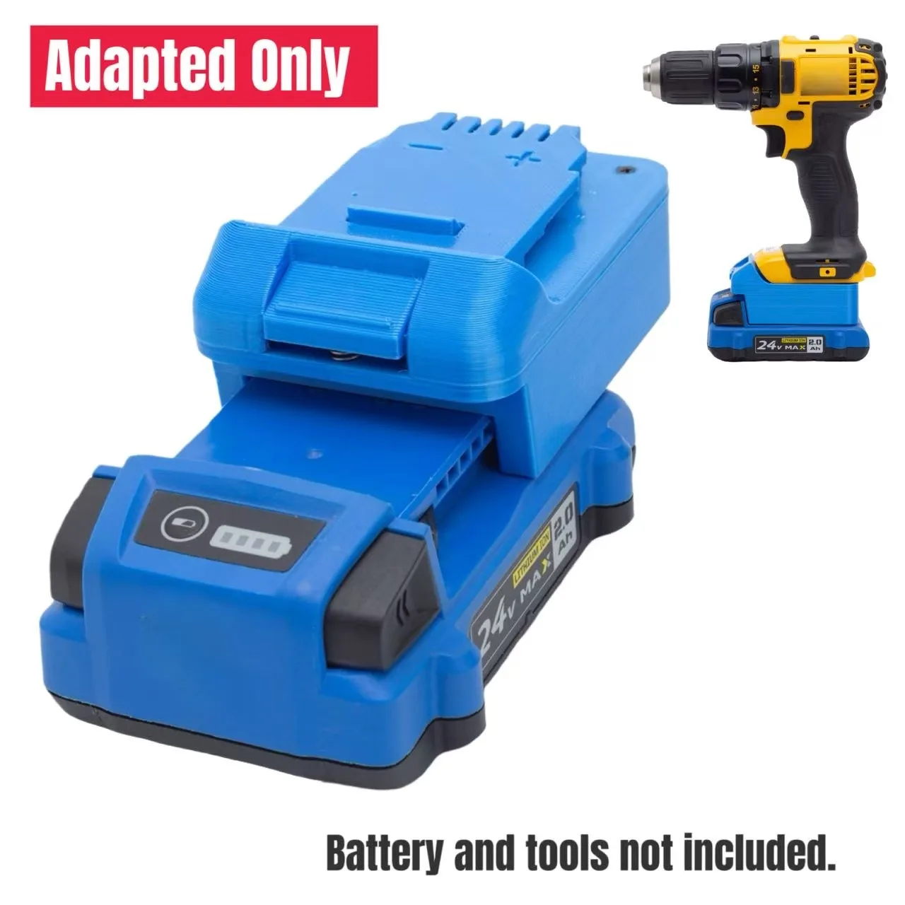 

Batteries Converter Adapter For Kobalt 24v To For Dewalt/Bauer/Craftsman/RIDGID/Milwaukee Tools (without battery and tools)