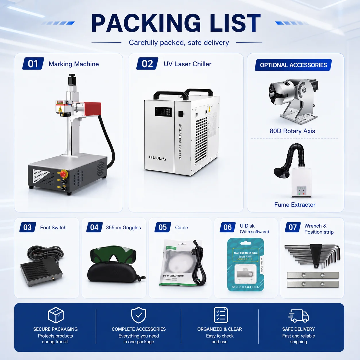 2-in-1 UV 10W Laser Marking Machine 3D Crystal Inner Engraving Laser Engraver with Electric Z-Axis High Precision Laser Marker for Crystal Glass Wood Leather Plastic & Metal