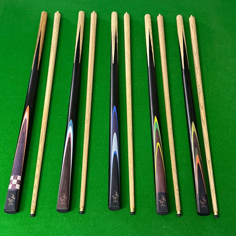 1/2 Split Billiard Cue, American Snooker Black 8 Pool Stick with 10mm Tip for Indoor Game