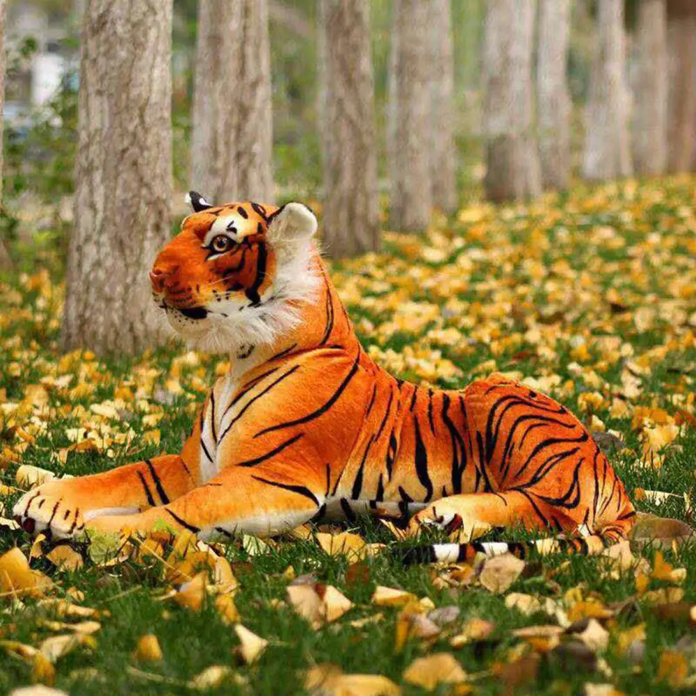 Large Size  Unique Stuffed Animal Manchurian Tiger Toy Children Gift Colorful Tiger Plush Doll Comfortable Feeling   Home Decor