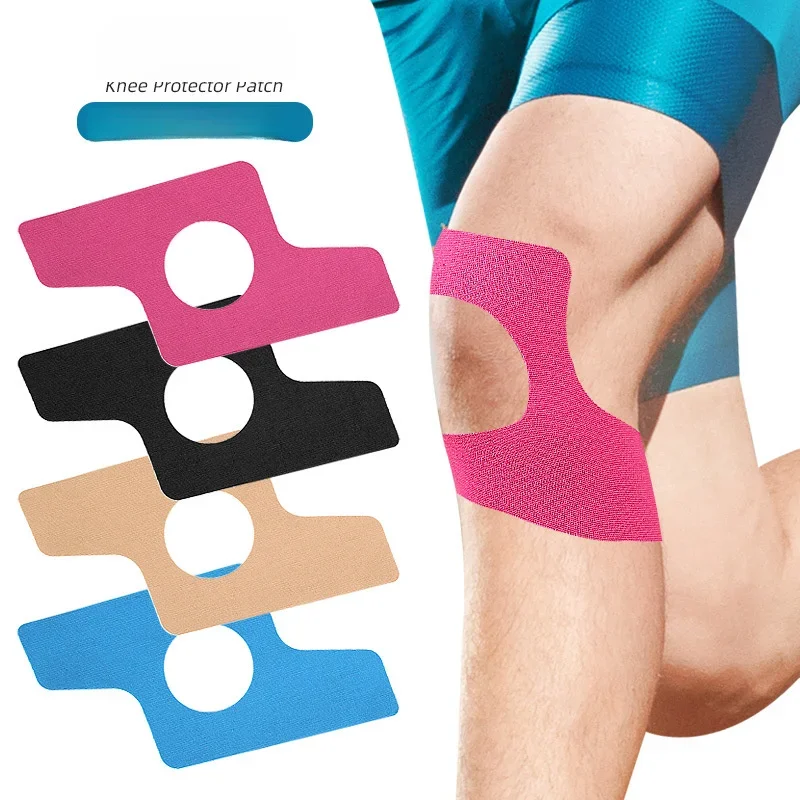 2pcs Abrasion Resistant Pre Cut Special Shaped Elastic Kinesiology Muscle Tape Protective Anti Friction Fixed Support for Sports