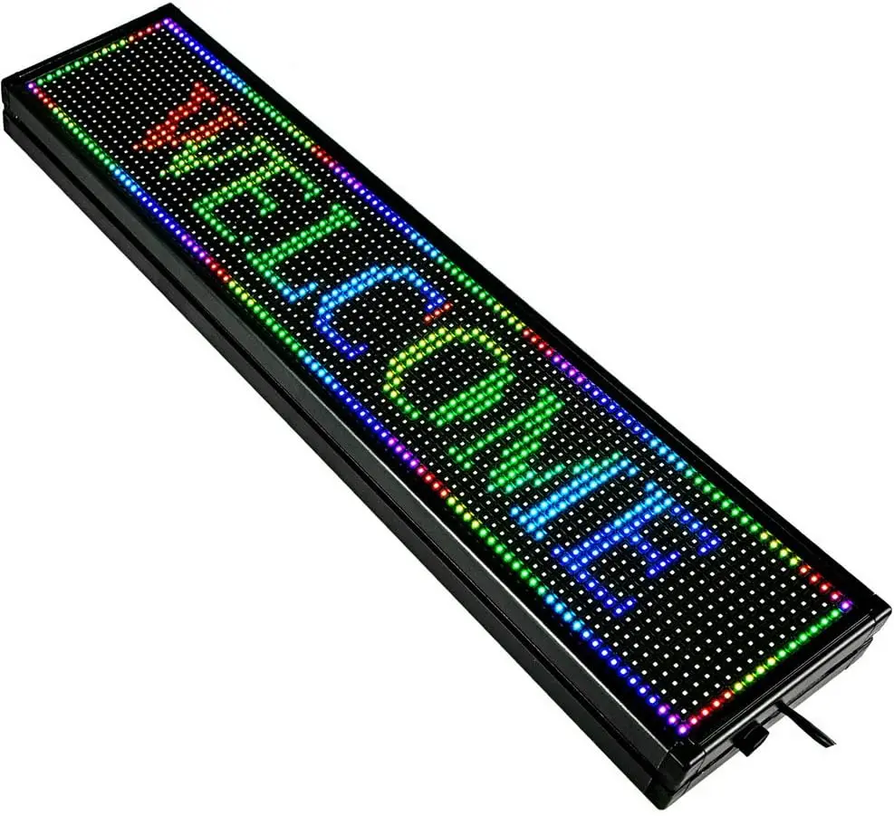 

Outdoor Led Sign,Digital Sign Outdoor,LED Sign 40x8" Scrolling Message Board Display 7 Color Programmable for Advertising