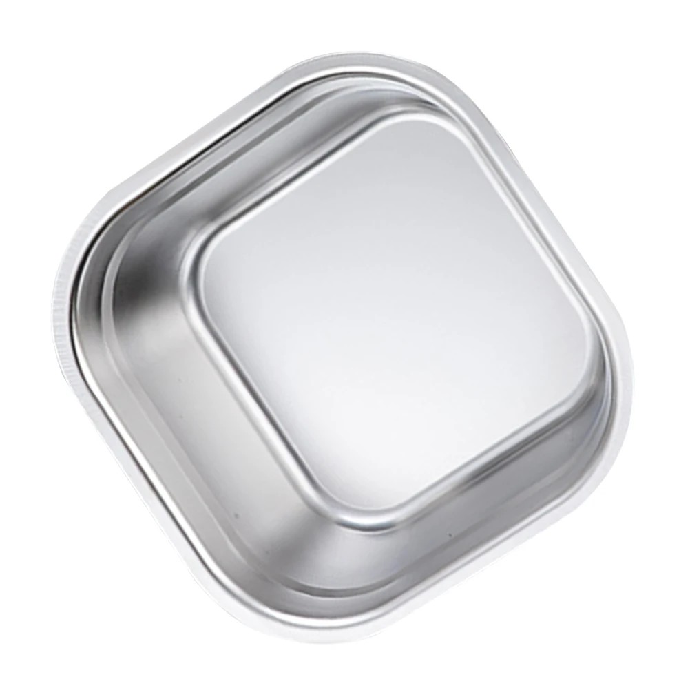 

Multifunctional Square Vegetable Wash Basin Stainless Steel Large Capacity Kitchen Accessory Thick Metal Mixing Bowls Flat