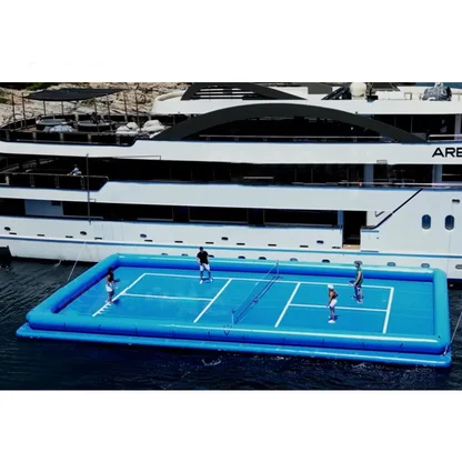 

Customize 14x6m Large Floating Inflatable Pickleball Court for Yachtpromote sales