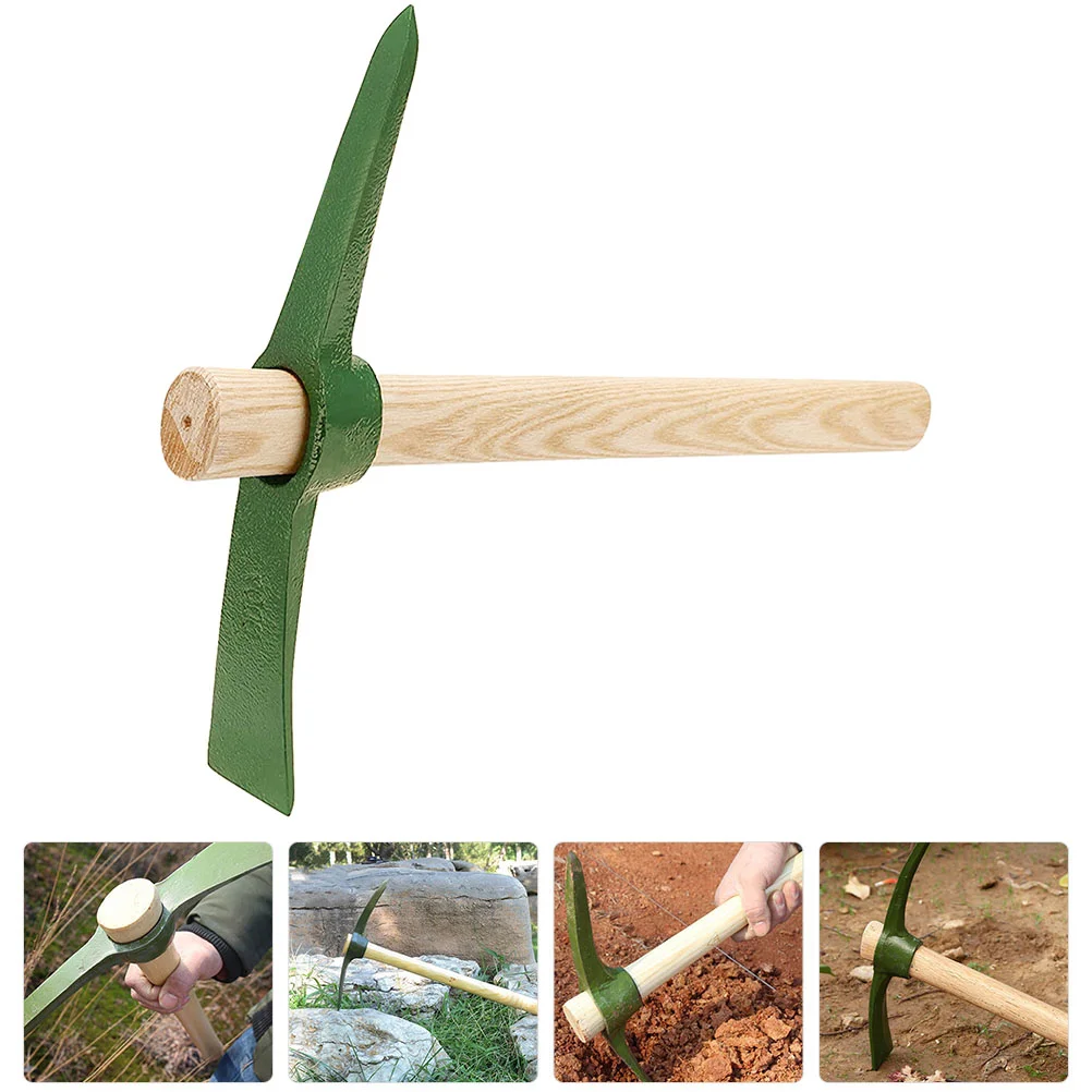 

Garden Handle Hoe Pick Household Forging Flower Planting Pickaxe Hoes Gardening